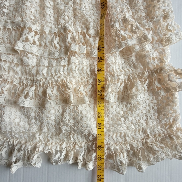 ROMEO AND JULIET COUTURE  MOCK TURTLE NECK CAP SLEEVE IVORY DRESS - Picture 11 of 16